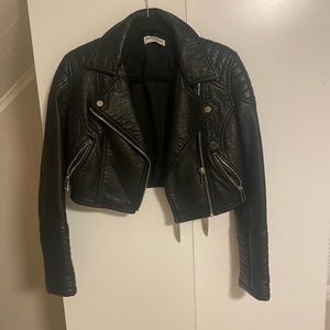 Glorious bomber cropped moto jacket